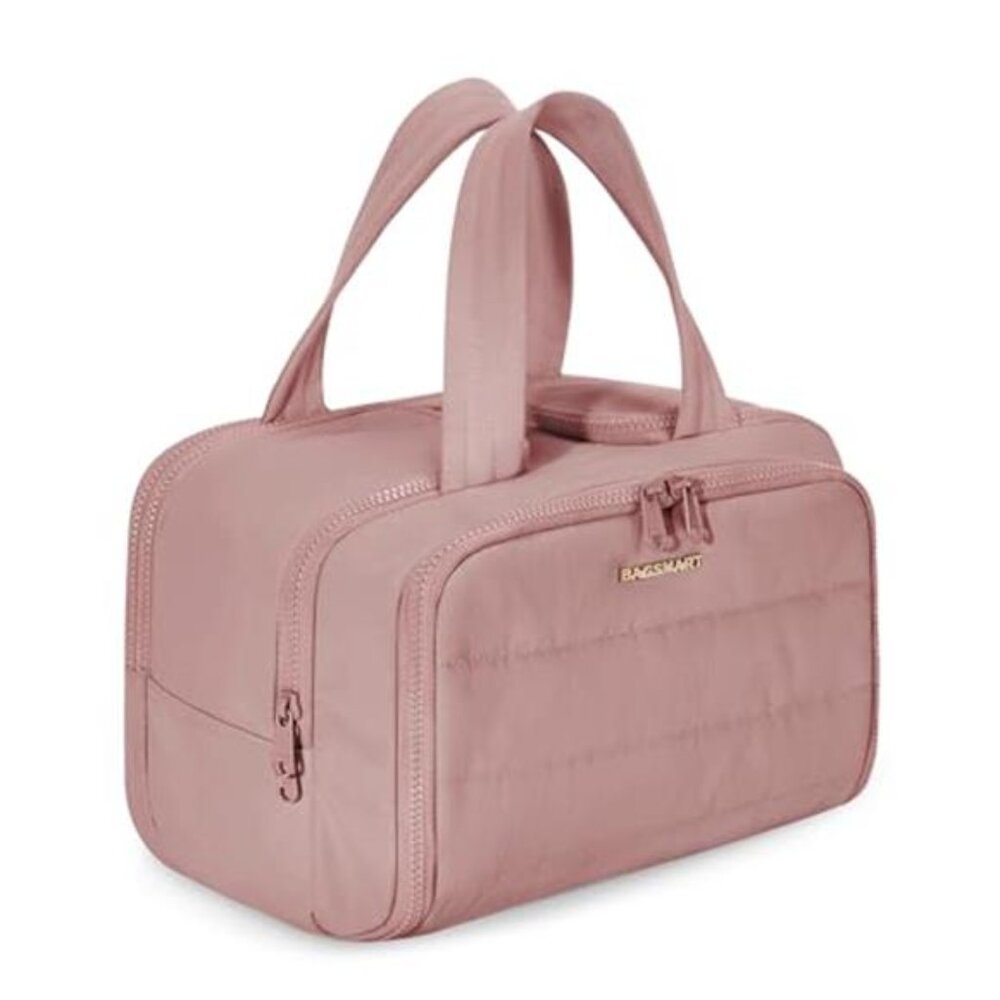 Large Travel Toiletry Bag Puffer Makeup Organizer Multi Compartment With Handle